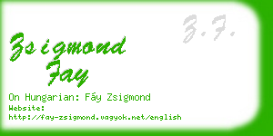 zsigmond fay business card